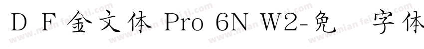 ＤＦ金文体 Pro 6N W2字体转换